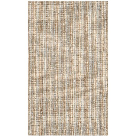 Safavieh Natural Fiber Hand Woven Rectangle Rug Grey & Natural - 3 x 5 ft. NF447K-3